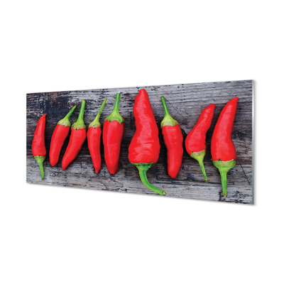 Obraz na skle červené papričky