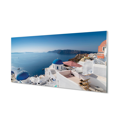 Sklenený obraz Grécko sea panorama budov