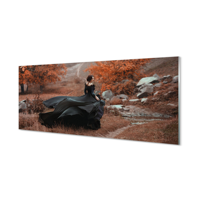 Obraz na skle Ženské jesenné hory