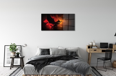 Sklenený obraz Čierny drak mraky