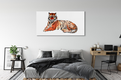 Sklenený obraz maľované tiger