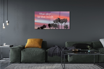 Obraz na skle Palm západu slnka