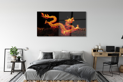 Sklenený obraz Gold dragon