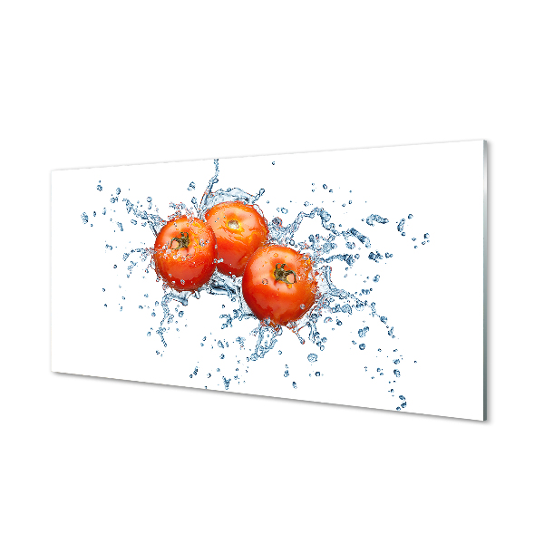 Obraz na skle paradajky voda