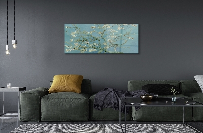 Obraz na skle Art mandľové kvety