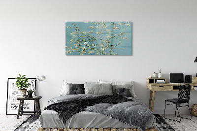Obraz na skle Art mandľové kvety
