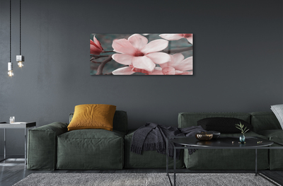 Sklenený obraz ružové kvety