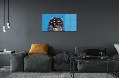 Sklenený obraz Oblizujący mačka