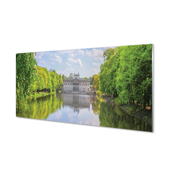 Sklenený obraz Varšavský Palác lesného jazera