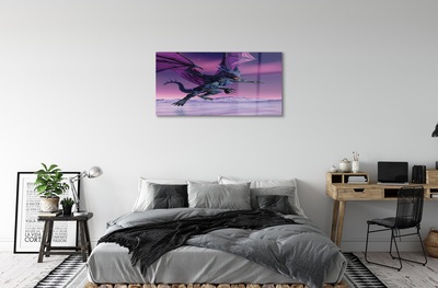 Sklenený obraz Dragon pestré oblohy