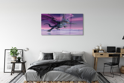 Sklenený obraz Dragon pestré oblohy