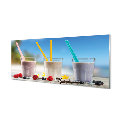 Obraz na skle Cocktail sklo farebné slamky