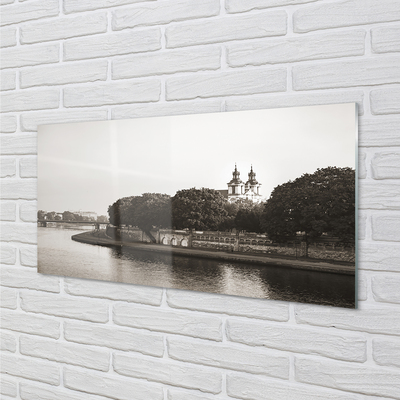 Sklenený obraz Krakow River bridge