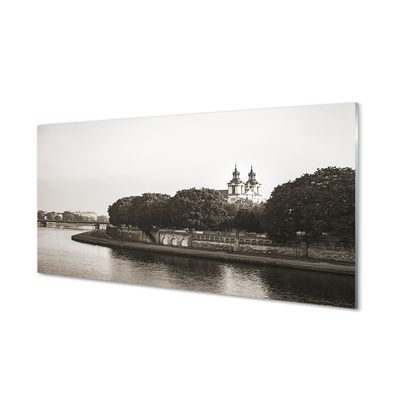 Sklenený obraz Krakow River bridge