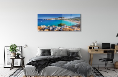Sklenený obraz Grécko pobrežie beach panorama
