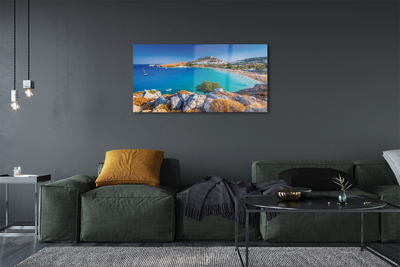 Sklenený obraz Grécko pobrežie beach panorama