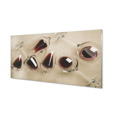 Obraz na skle vínové poháre