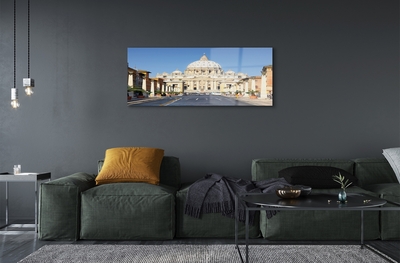 Sklenený obraz Katedrála Rím ulice budovy