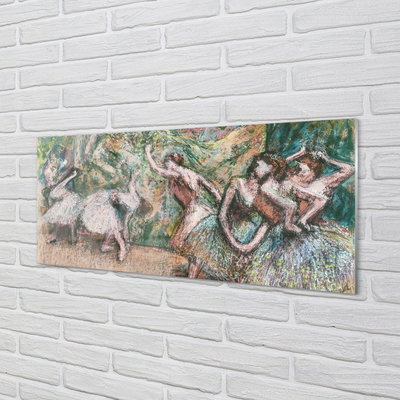 Obraz na skle Skica ženy tancujú lesa