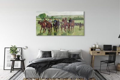 Obraz na skle Art jazda na koni