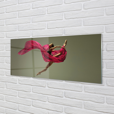 Sklenený obraz Žena ružové motúz materiál