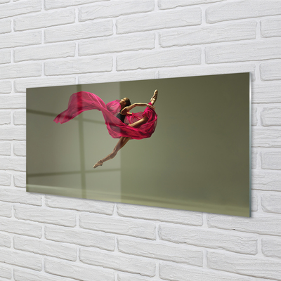 Sklenený obraz Žena ružové motúz materiál