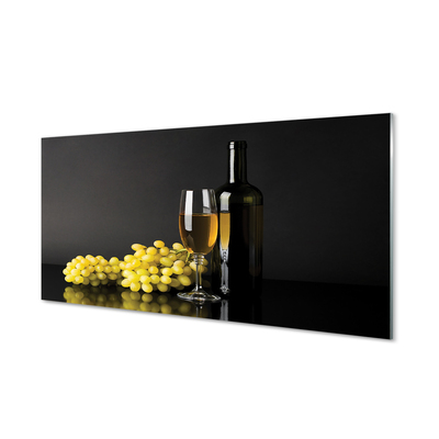 Obraz na skle Fľaša vína ovocie
