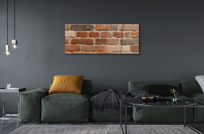 Obraz na skle Tehlová múr kamenná