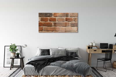 Obraz na skle Tehlová múr kamenná