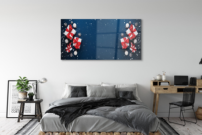 Sklenený obraz Darčeky čačky sneh