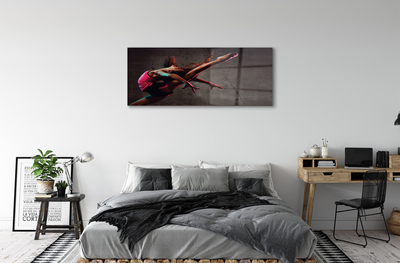 Sklenený obraz žena motúz