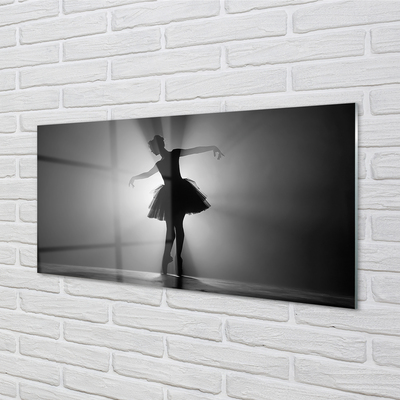 Sklenený obraz Baletka sivé pozadie