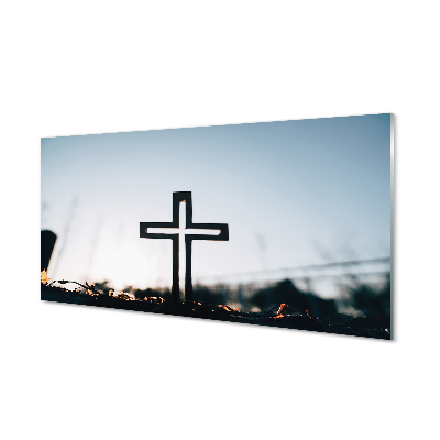 Sklenený obraz kríž
