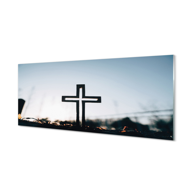 Sklenený obraz kríž