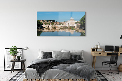 Sklenený obraz Rome River mosty