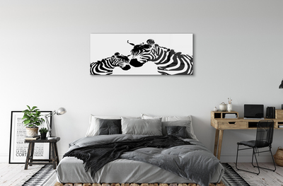 Sklenený obraz maľované zebra