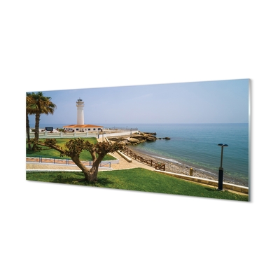 Sklenený obraz Španielsko pobreží maják