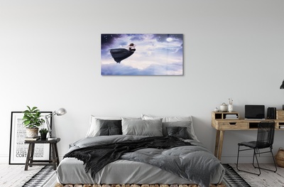 Sklenený obraz Víla neba mraky polmesiac