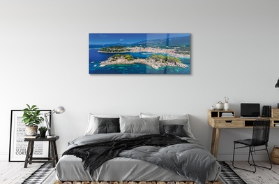 Sklenený obraz Grécko Panorama more mesto