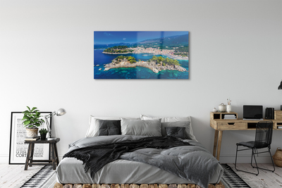 Sklenený obraz Grécko Panorama more mesto