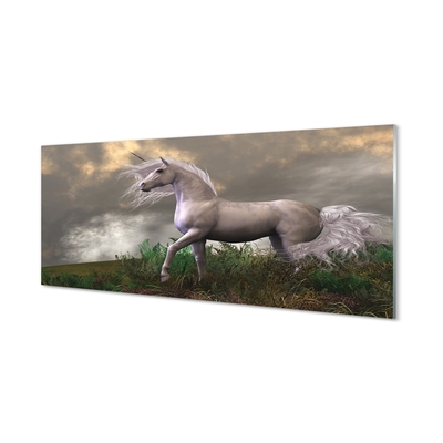 Sklenený obraz Unicorn mraky