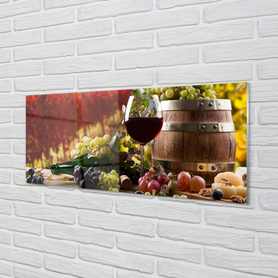 Obraz na skle Jesene poháre na víno