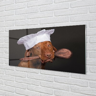 Sklenený obraz dog chef