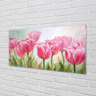 Obraz na skle tulipány obrázok
