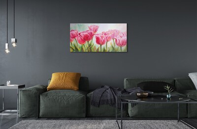 Obraz na skle tulipány obrázok