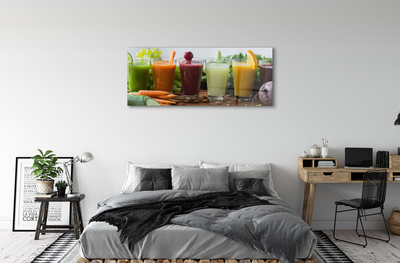 Obraz na skle Zeleninové, ovocné kokteily