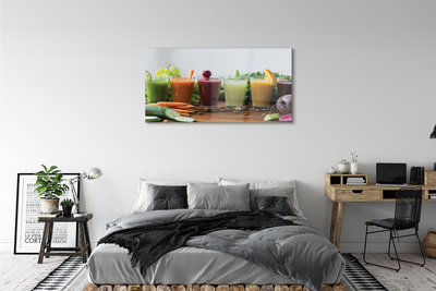 Obraz na skle Zeleninové, ovocné kokteily