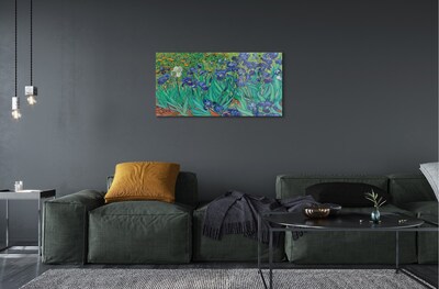 Obraz na skle Umenie kvety dúhovky