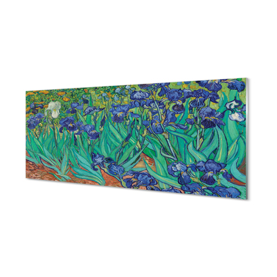 Obraz na skle Umenie kvety dúhovky