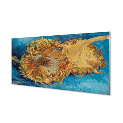Obraz na skle Umenie kvety slnečnica